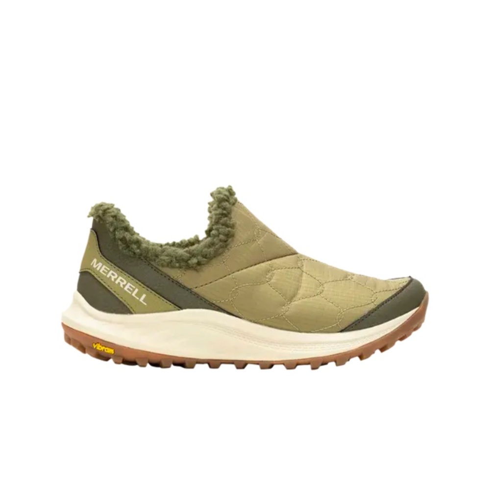 Merrell Antora 3 Thermo Moc 'Olive' Quilted Slip-On w Faux Fur Lining - Size 9